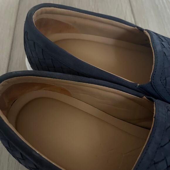 M. Gemi 'The Cherchio' Sneaker Women's 39 / US 8.5 Navy Blue Woven Slip On Shoe - Picture 6 of 10